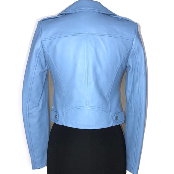 MICHAEL KORS LEATHER MOTO JACKET - Picture 2 of 7